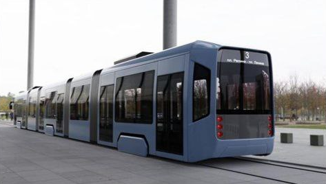 3d-render of the five-section 71-655 tram being developed by UKCP