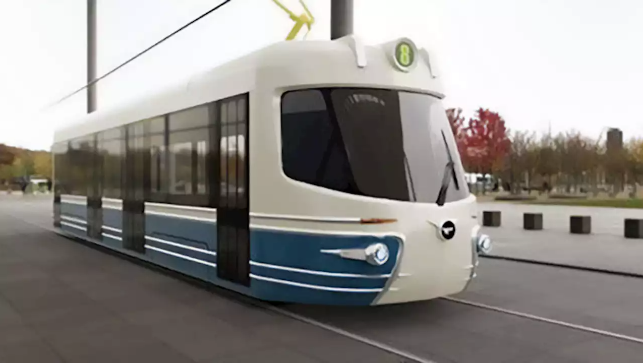 3D-render of the retro-style tram being developed by UKCP