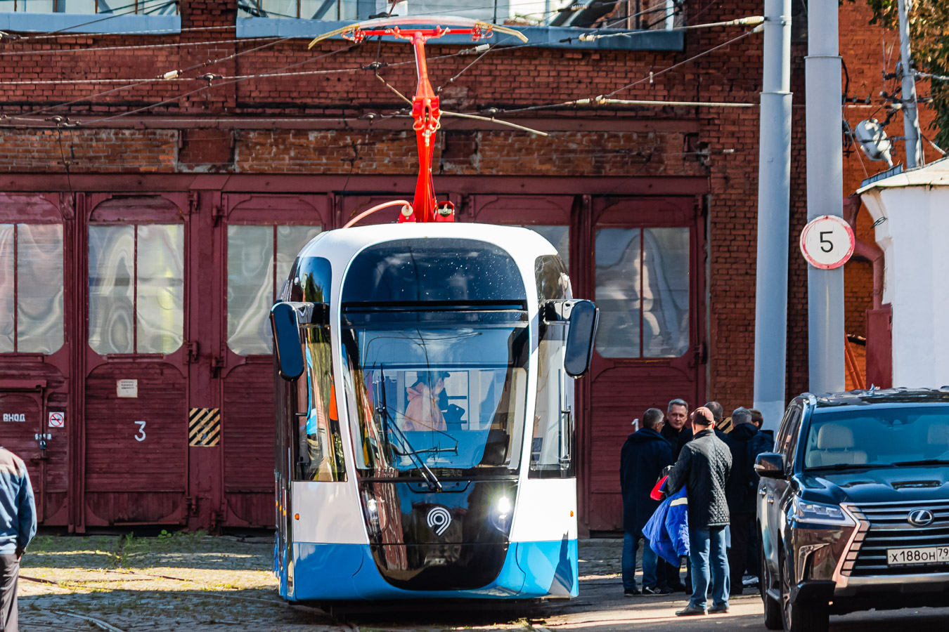 71-628 tram produced by STM and UKCP in Moscow