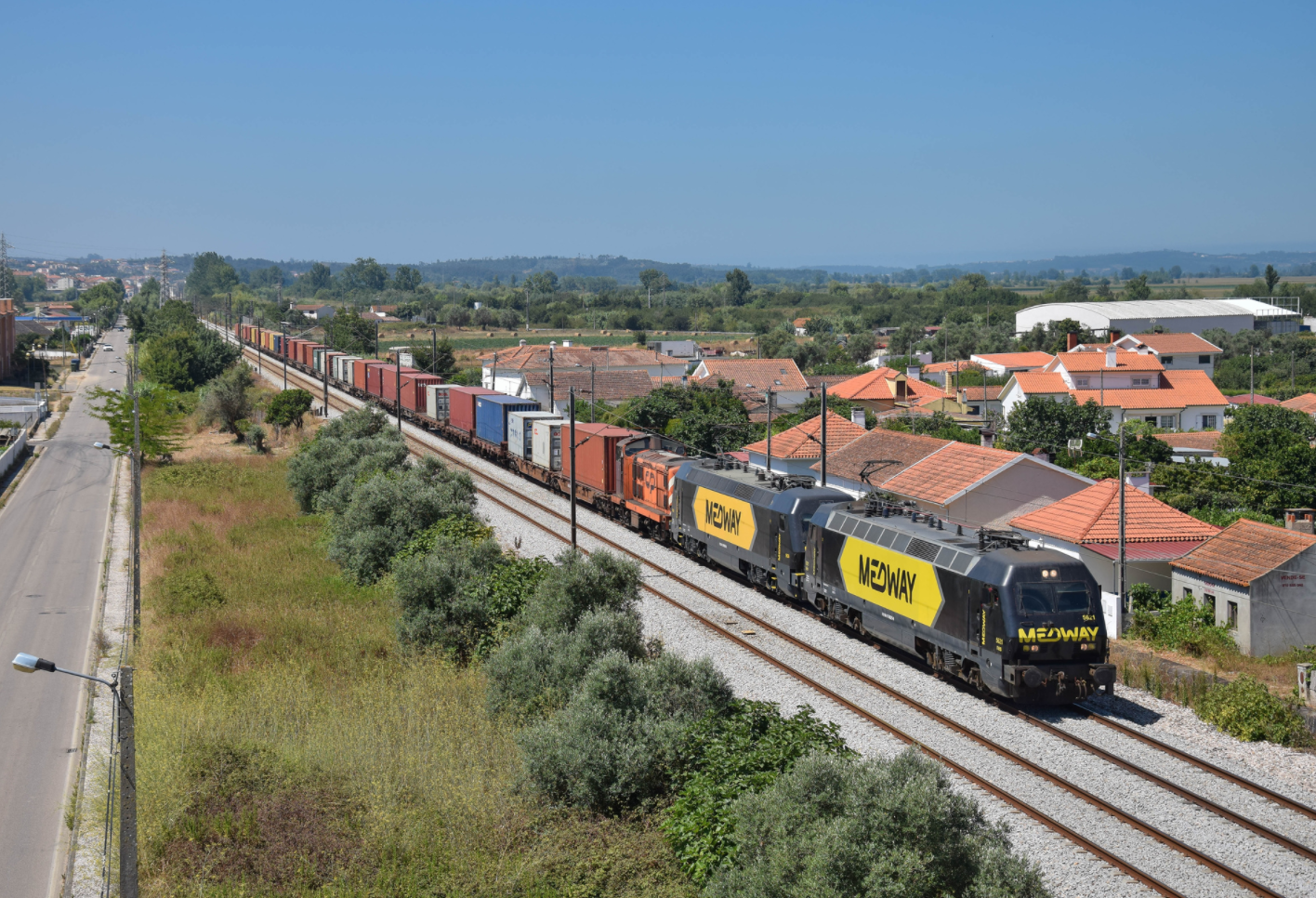 Medway freight train in Formosella, Portugal