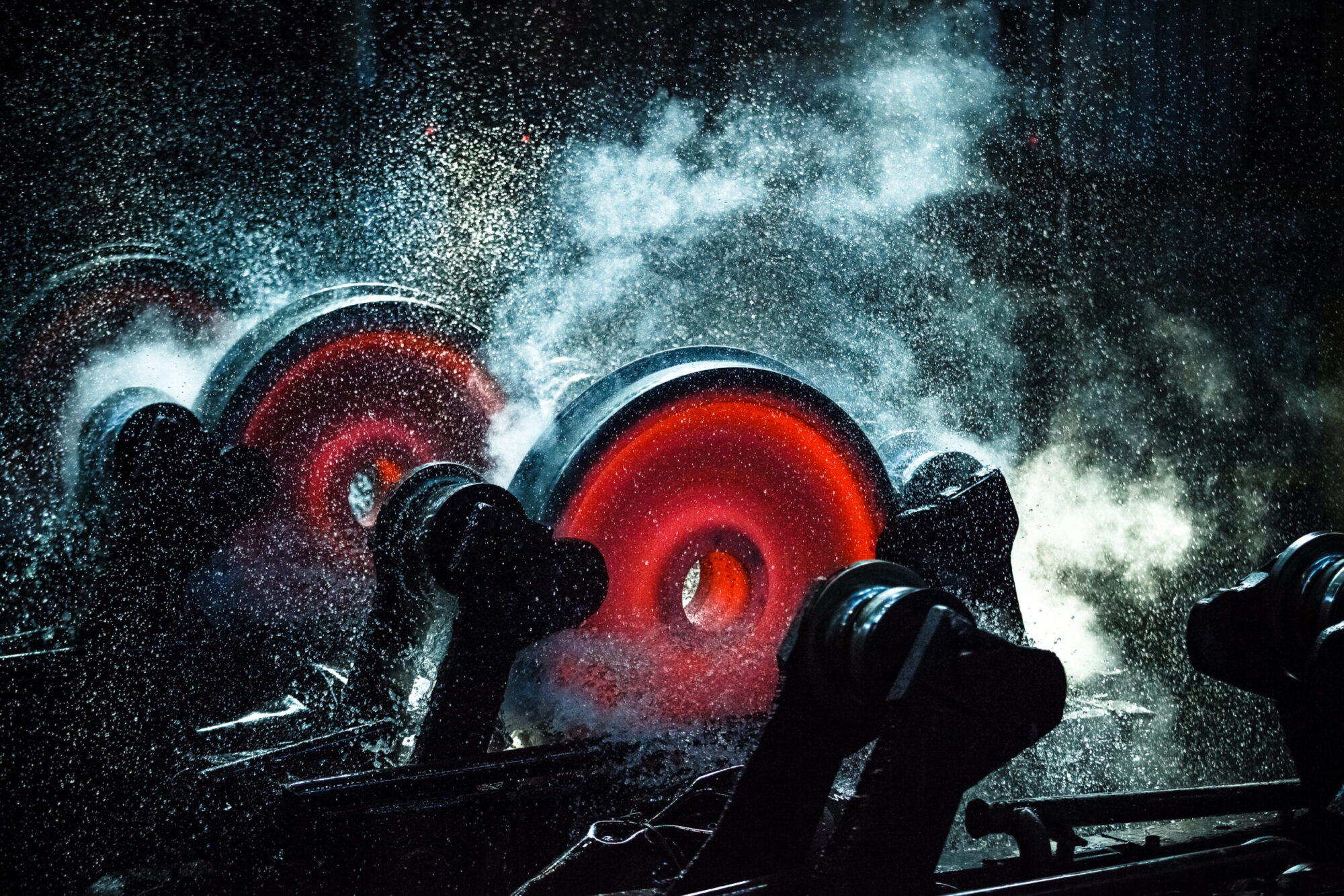 Production of the railway wheels at the Vyksa Steel Works