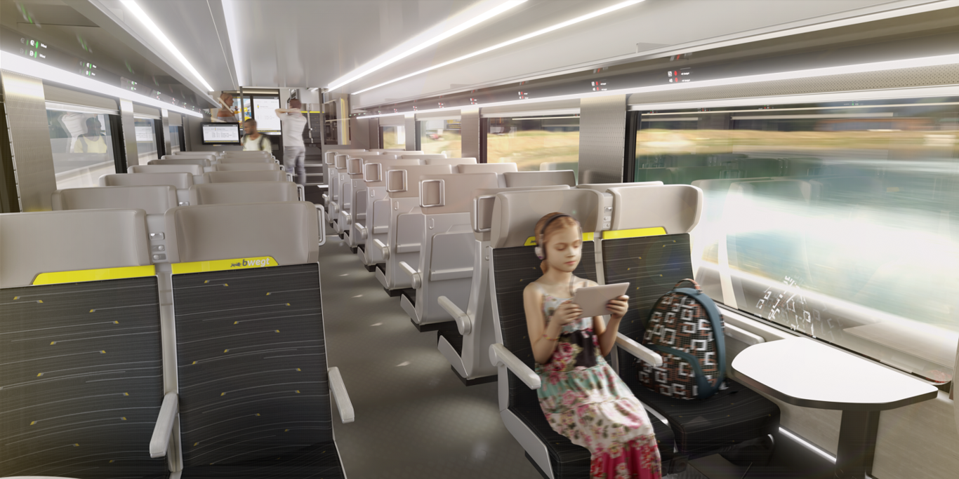 Interior render of the Coradia Stream HC EMU for Germany