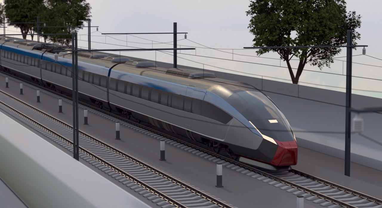 High-speed trains render project developed by IC ZhT