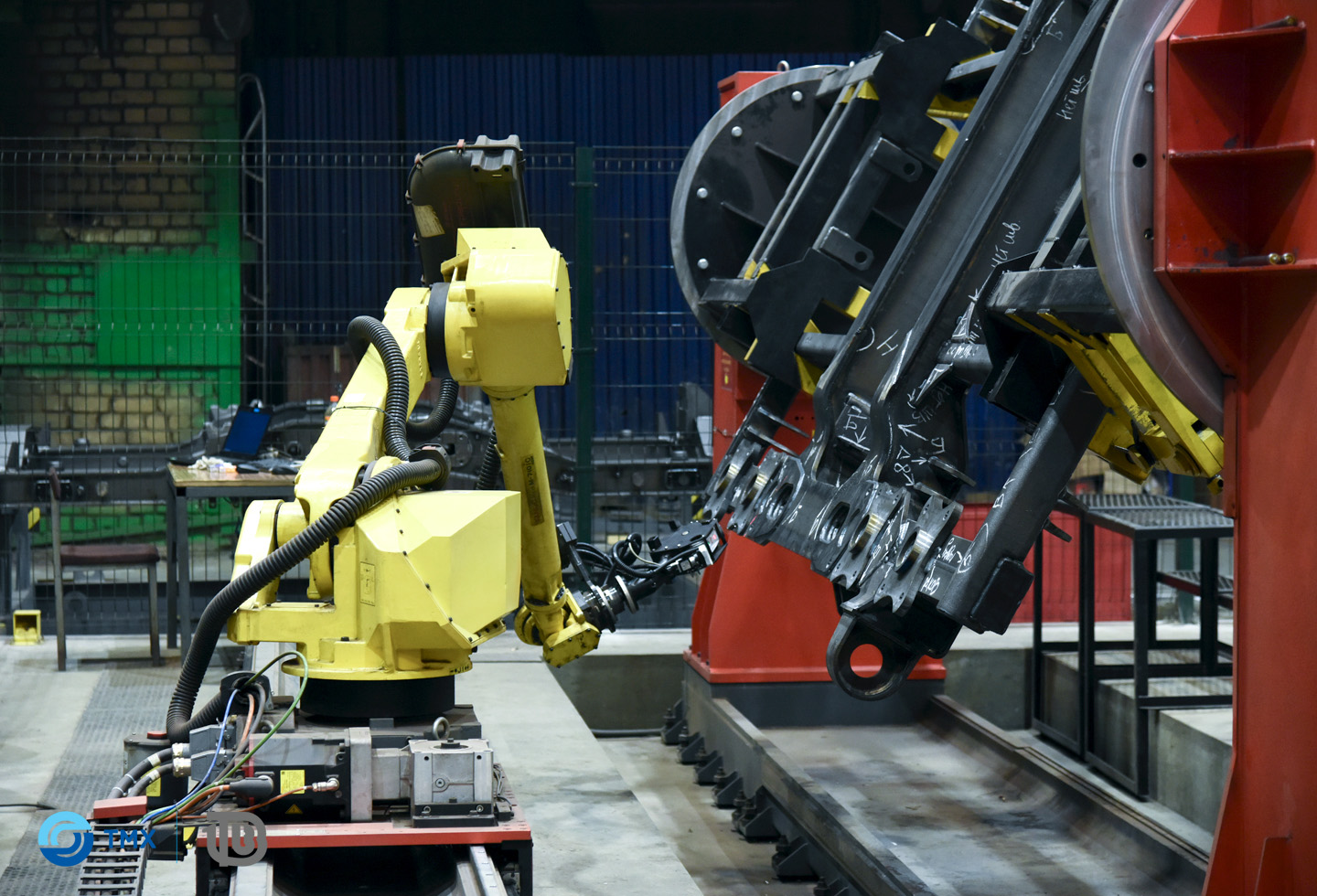 Robotised area for welds testing at TVZ