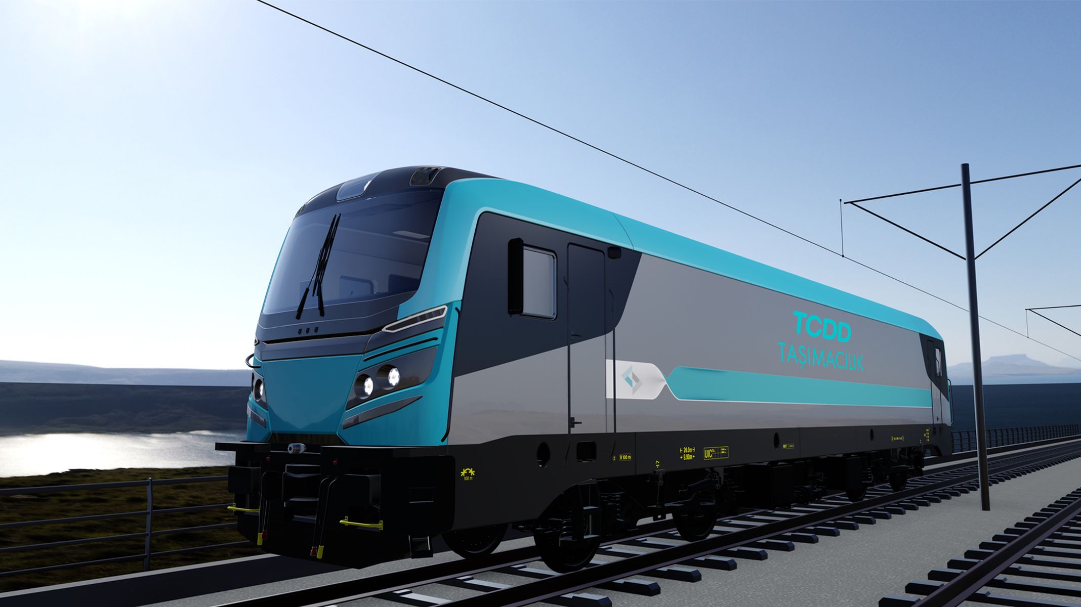 Render of the first mainline electric locomotive of the E5000 series by Türasaş