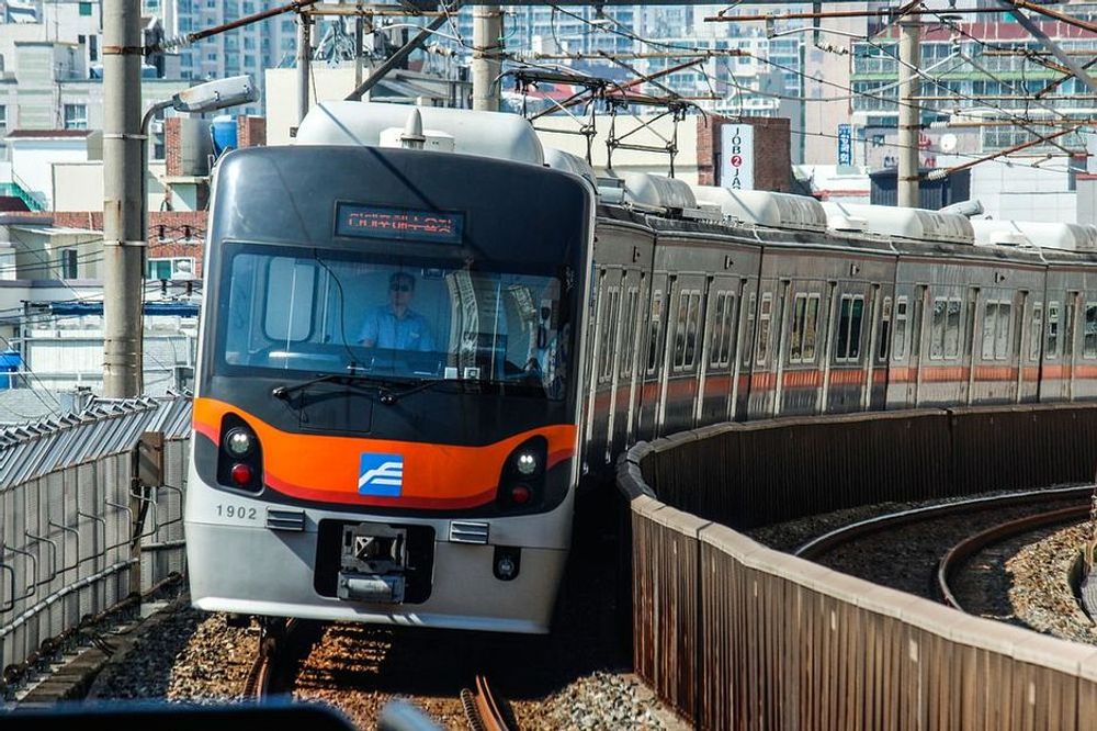 A metro train for Busan, the supply contract of which was won by Hyundai Rotem as a result of collusion