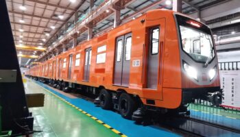 CRRC unveiled first rubber-tired metro train for Mexico