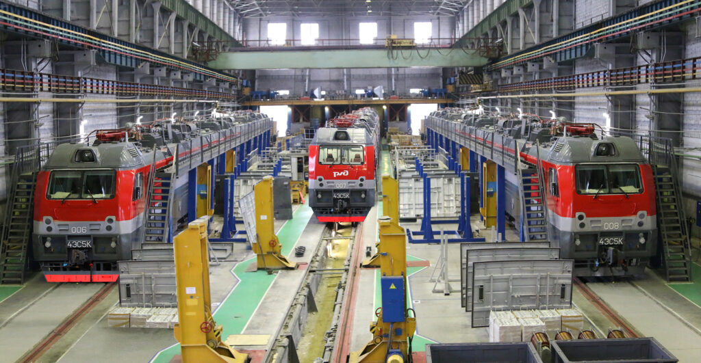 Production of electric locomotives at Novocherkassk Electric Locomotive Plant (NEVZ)