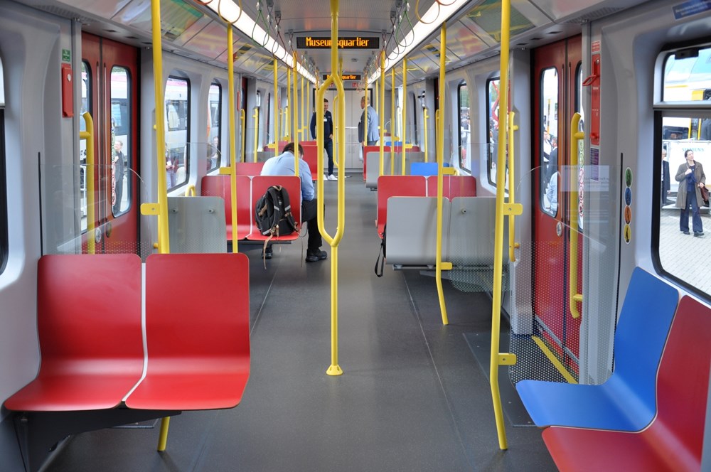 Interior of the X-Wagen metro train by Siemens Mobility