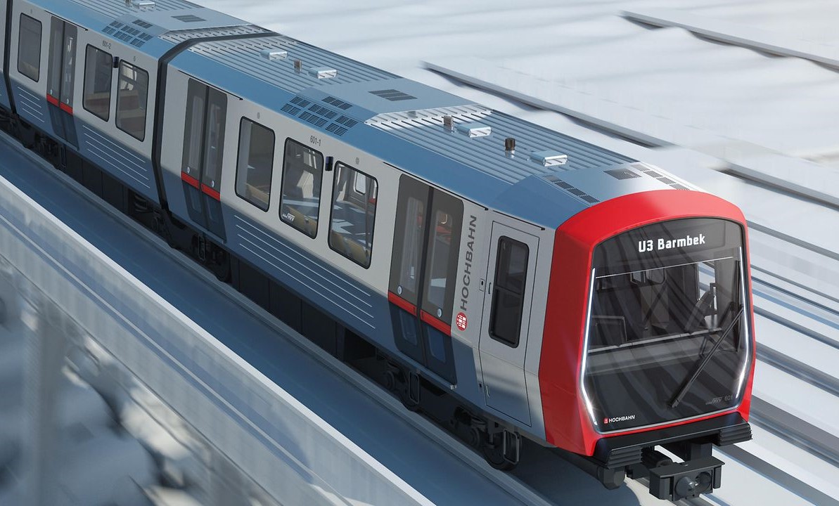 The concept of the DT6 metro train for Hamburg