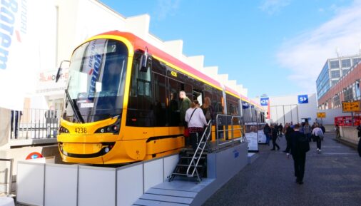 Warsolino tram by Hyundai Rotem