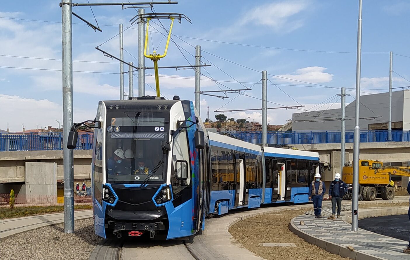 The final tests of the B85601M Metelitsa tram by Stadler in Cochabamba, Bolivia