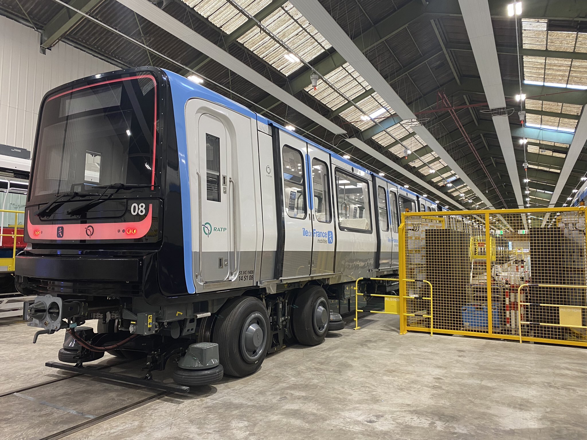 MP14 metro train for Paris at the plant in Petite-Forê