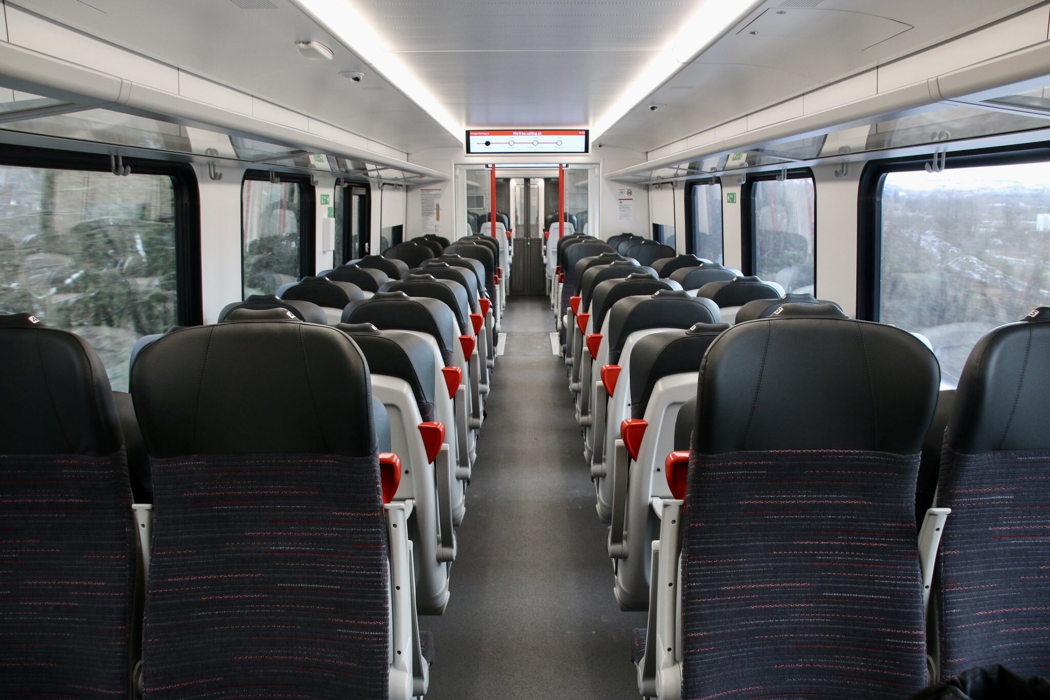 Interior of the FLIRT diesel Rail Class 231 by Stadler