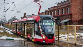 PC TS presented a low-floor 71-932 Nevsky tram for Saint-Petersburg