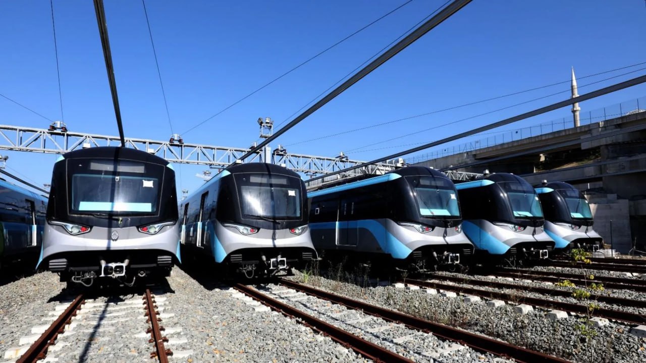 New Hyundai Rotem trains at Line M8 of the Istanbul metro