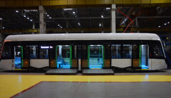 Uraltransmash unveiled the first renewed 71-415M low-floor tram
