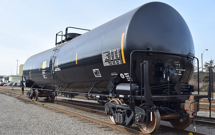 A Greenbrier tank car compliant with the DOT-117 safety standard