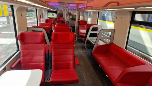 First class interior of ICNG electric train