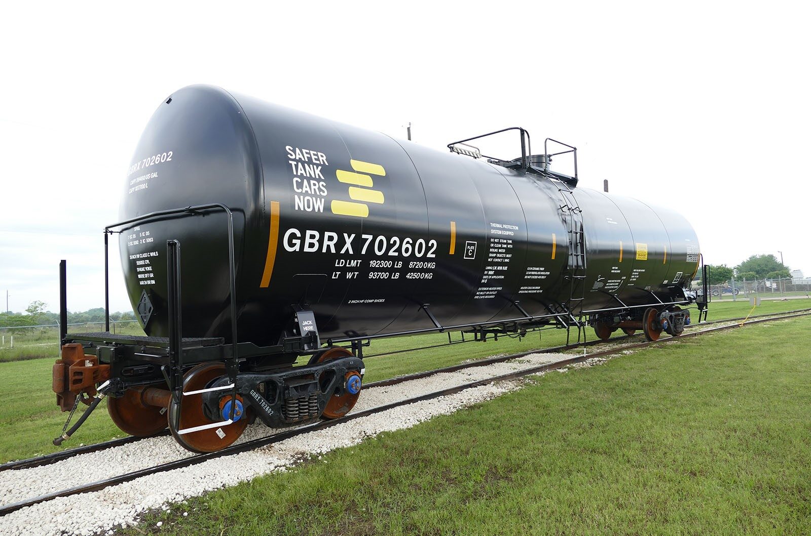 A National Steel Car tank compliant with the DOT-117 safety standard