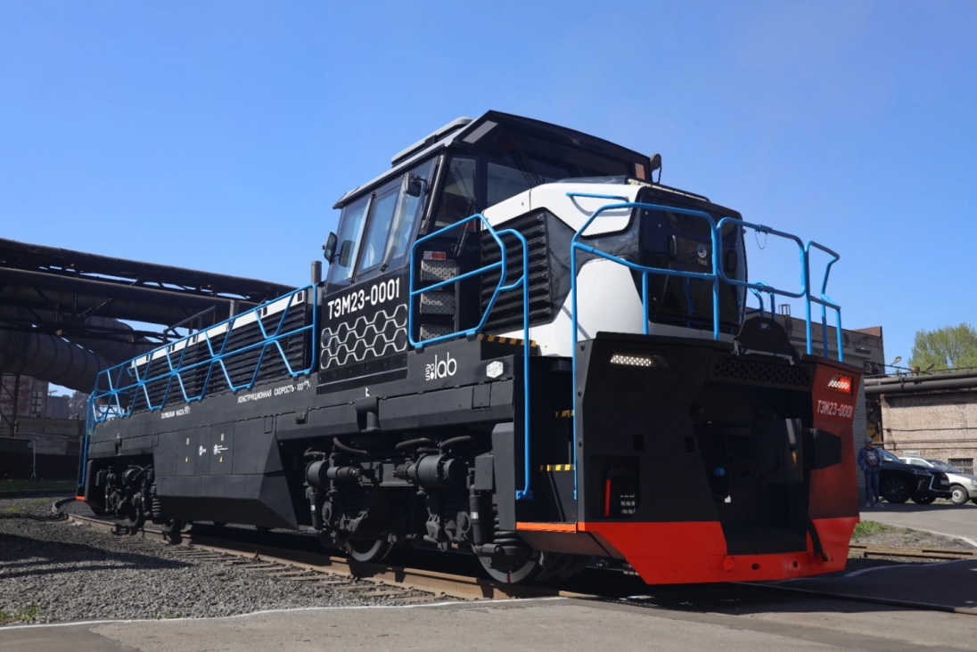 TEM23 shunting diesel locomotive at the Cherepovets Steel Mill