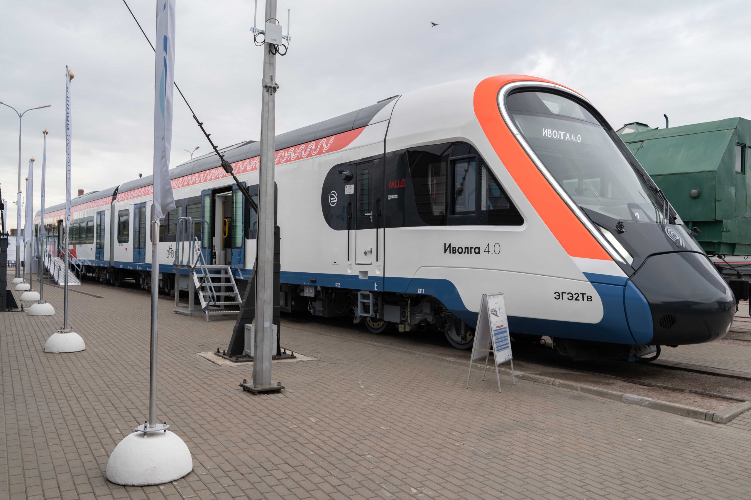 The Ivolga 4.0 electric train at the PRO//Motion.Expo 2023 Railway Fair