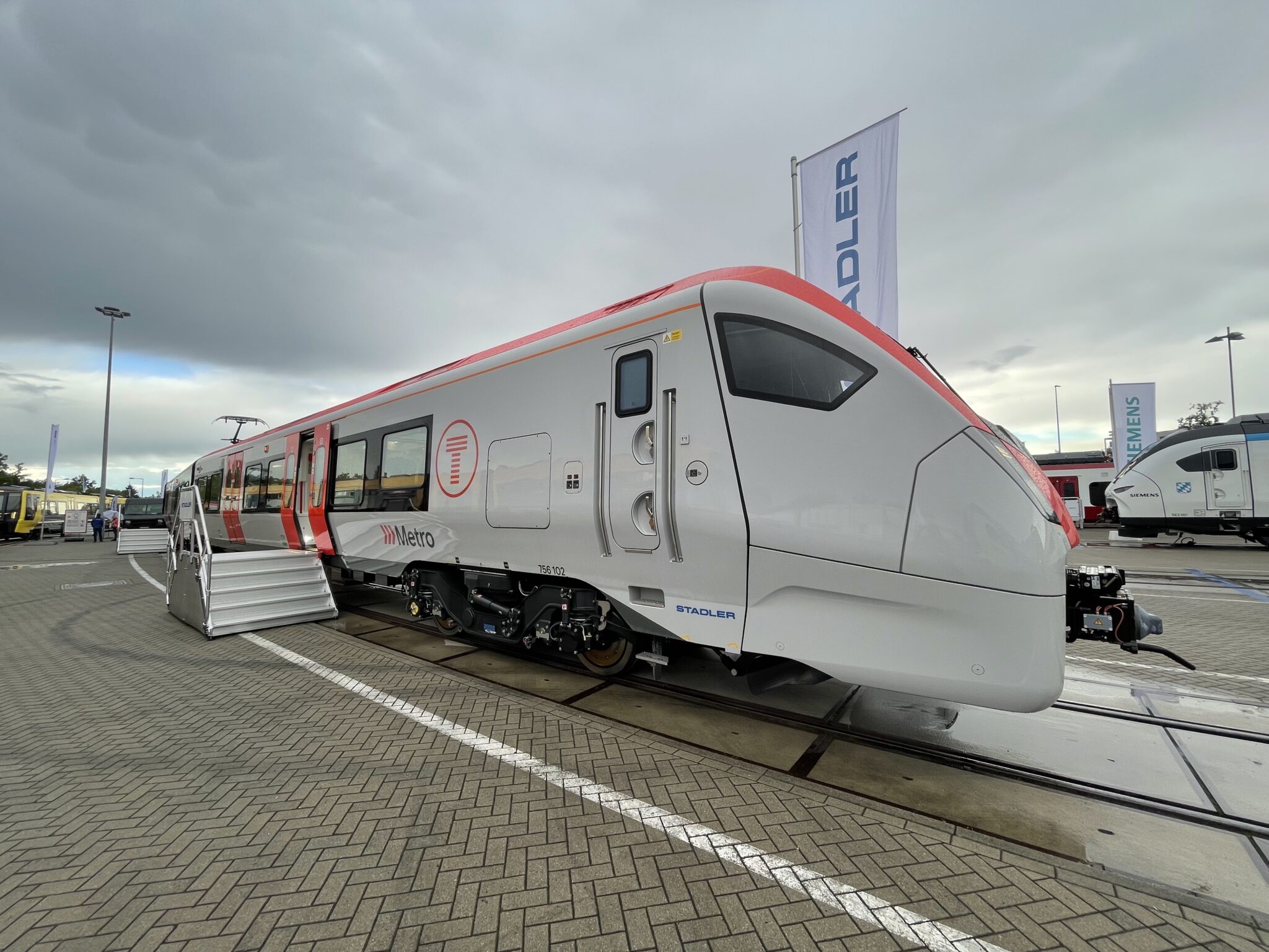 The Flirt Trimodal hybrid train by Stadler