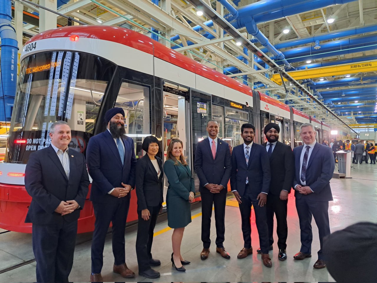 Commissioning ceremony of the Flexity tram by Alstom in Toronto