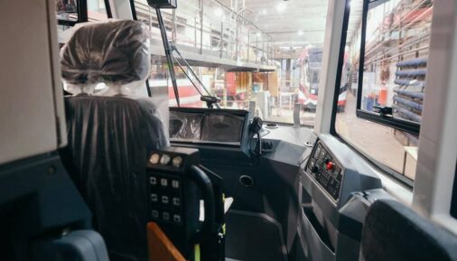 The driver's cab of the Dovlatov tram