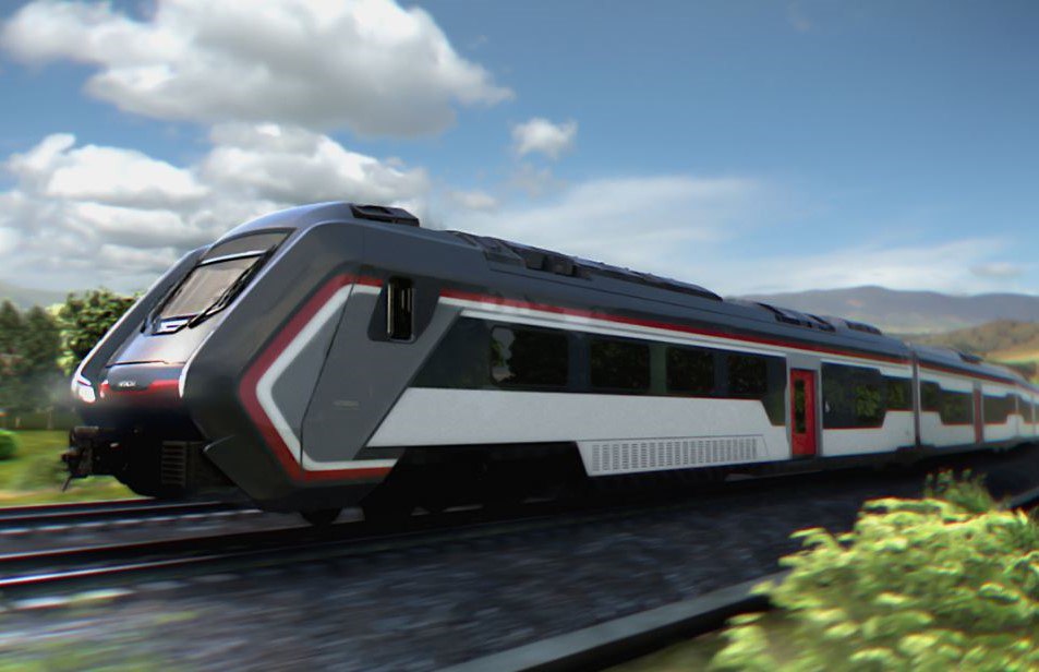 Render of the future hybrid train by Hitachi Rail