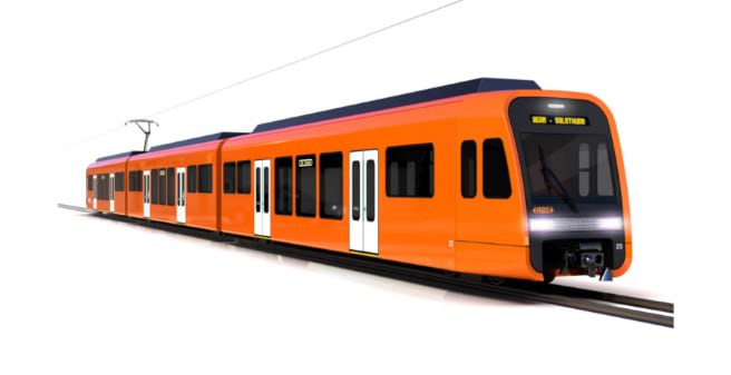 Rendering of the narrow-gauge electric trains for RBS