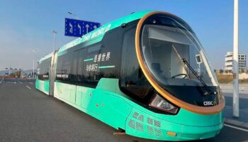CRRC unveils the second-generation virtual rail transit vehicle