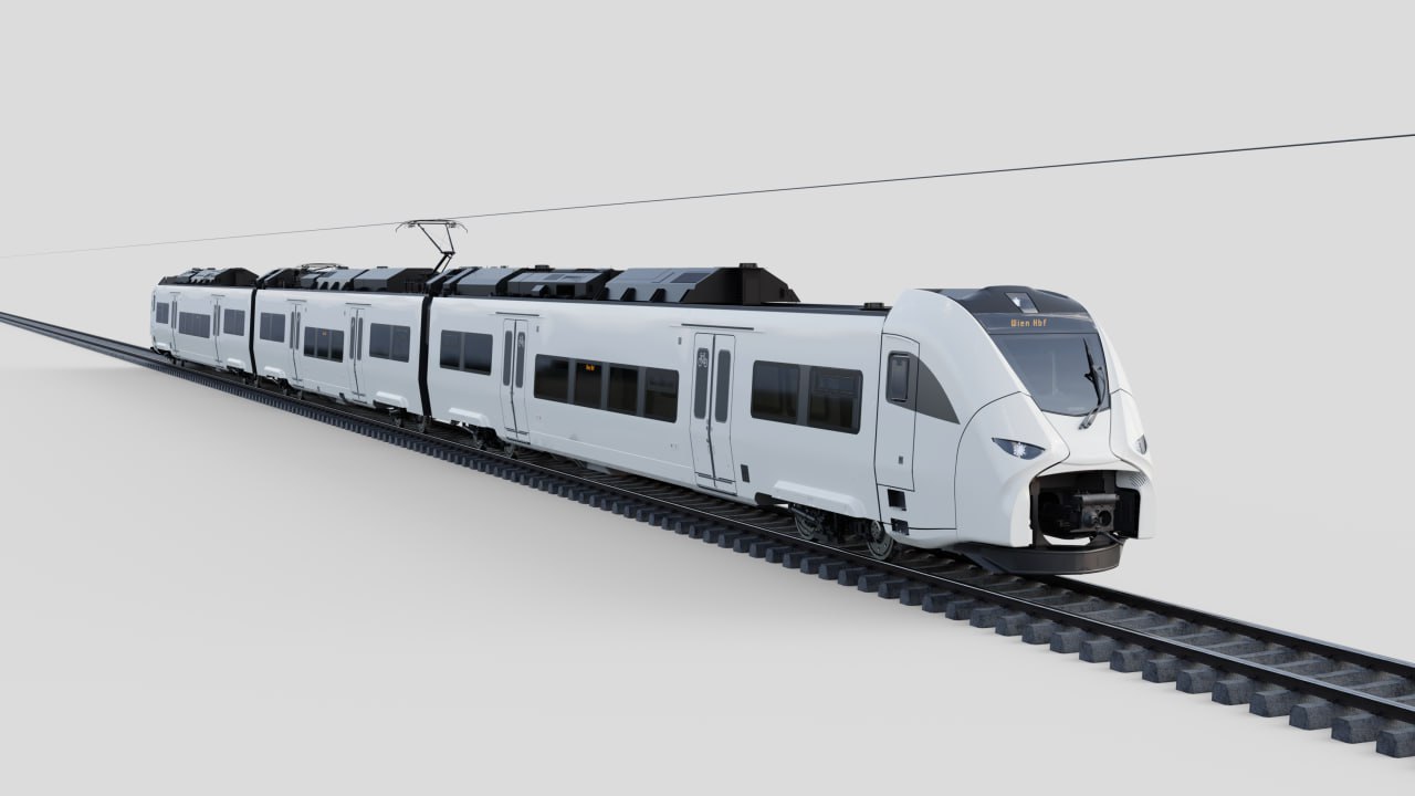 Rendering of the Mireo electric train for OBB