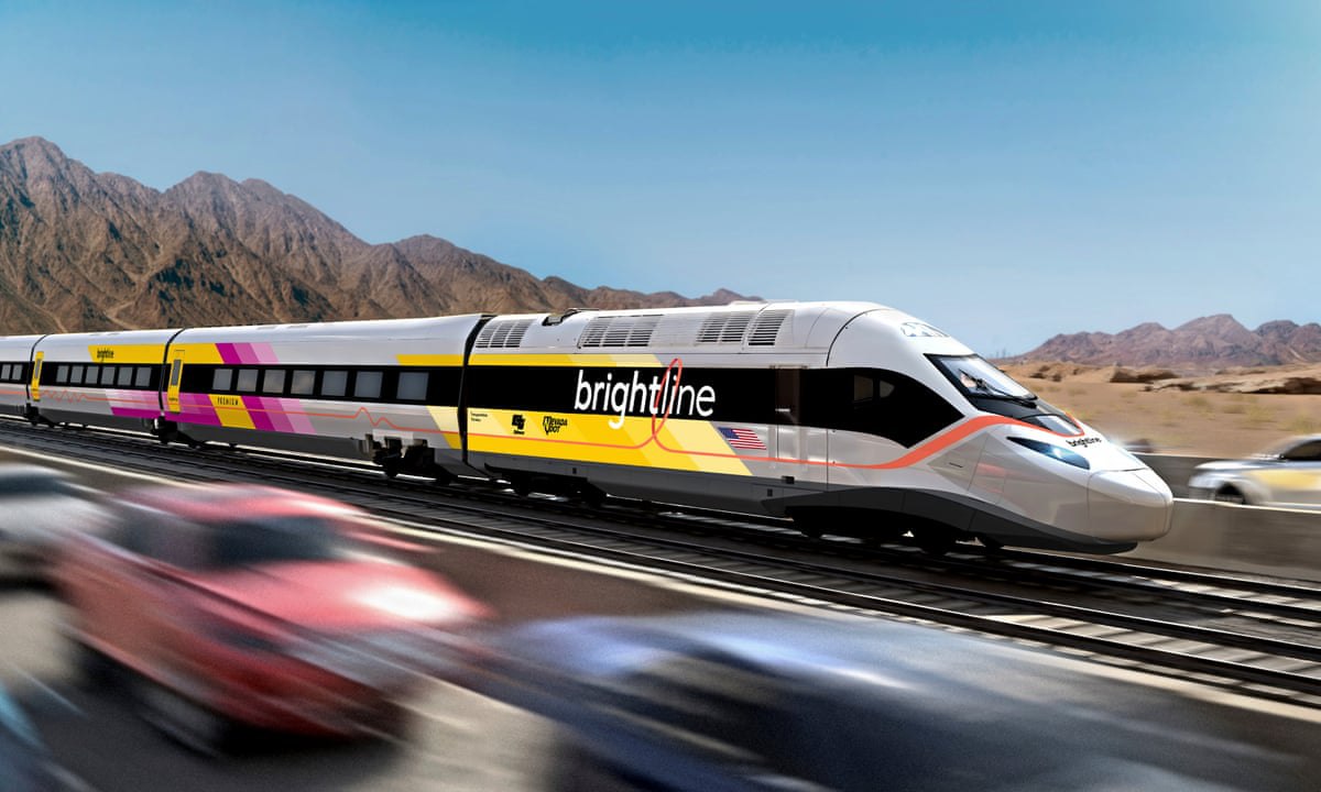 Rendering of a future train for the high-speed line between Los Angeles and Las Vegas