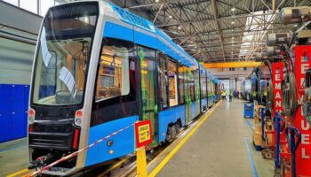 Pesa assembles the first Twist tram for Wroclaw, Poland