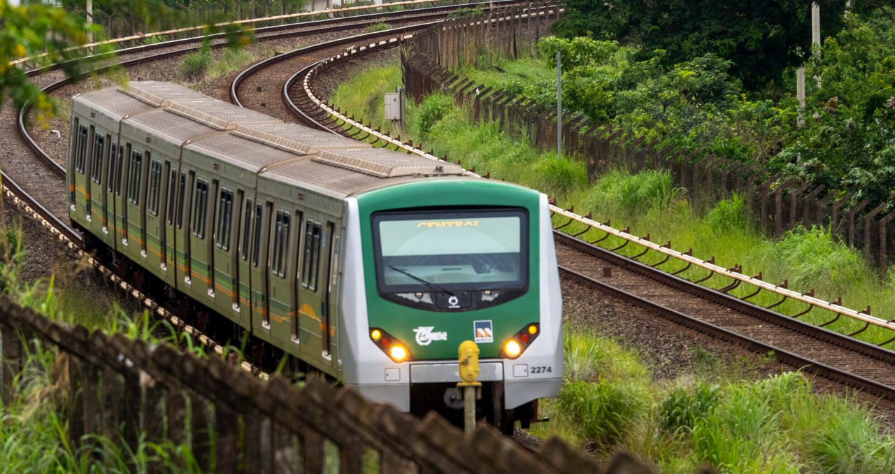 The metro train in Brazilia