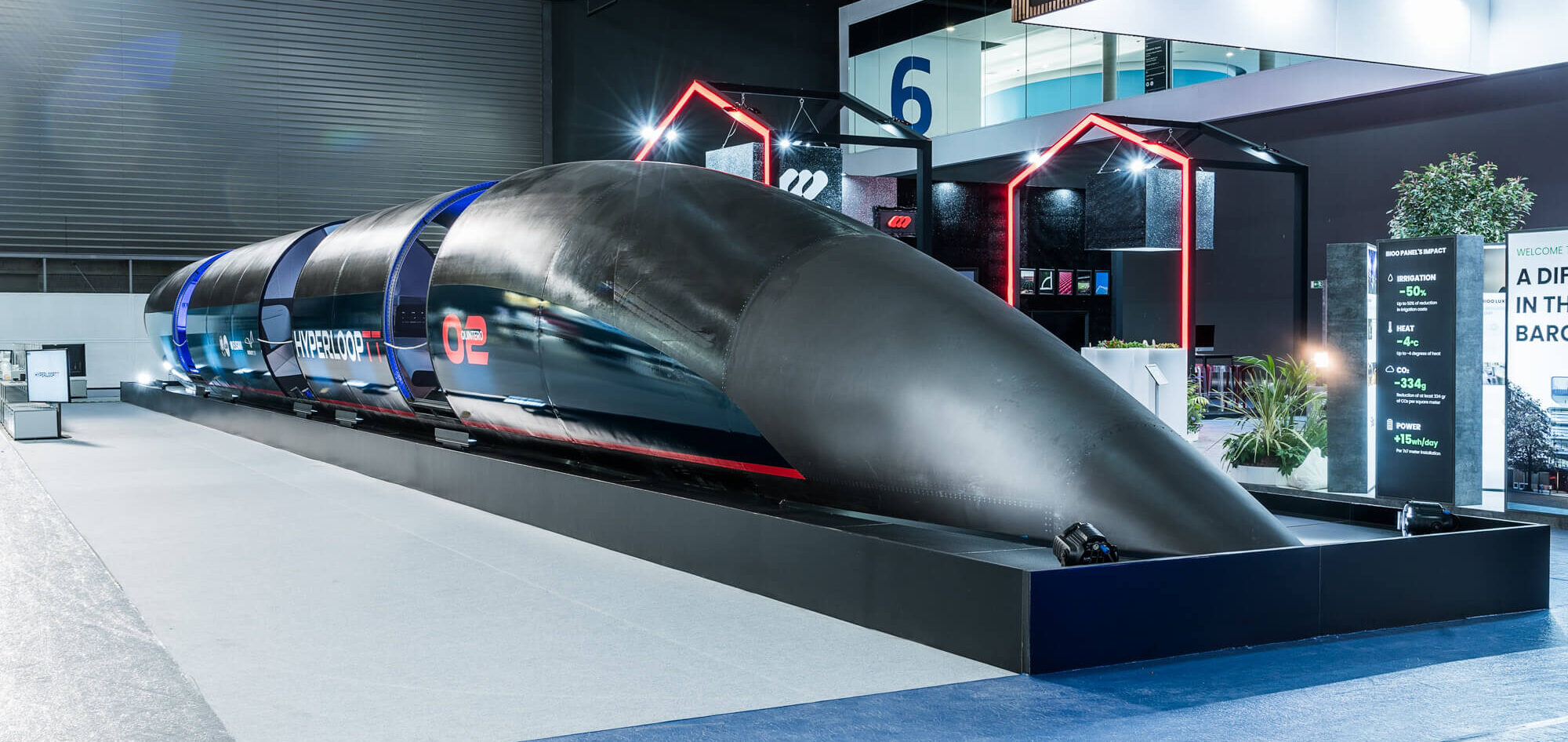 Presentation of the Hyperloop Transportation Technologies prototype pod in Barcelona, March 2023