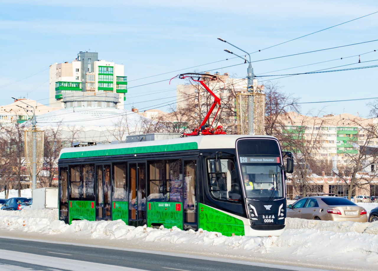 The 71-628-01 tram in Chelyabinsk