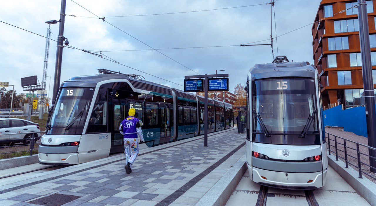 The Skoda ForCity Smart Artic X54 trams in Helsinki