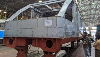 BEML presents car bodies of the first Vande Bharat EMU with sleeper cars