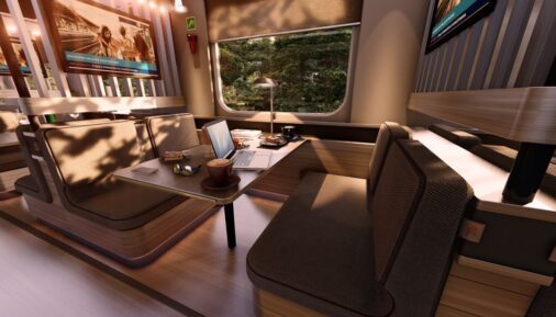 Rendering of the dining car