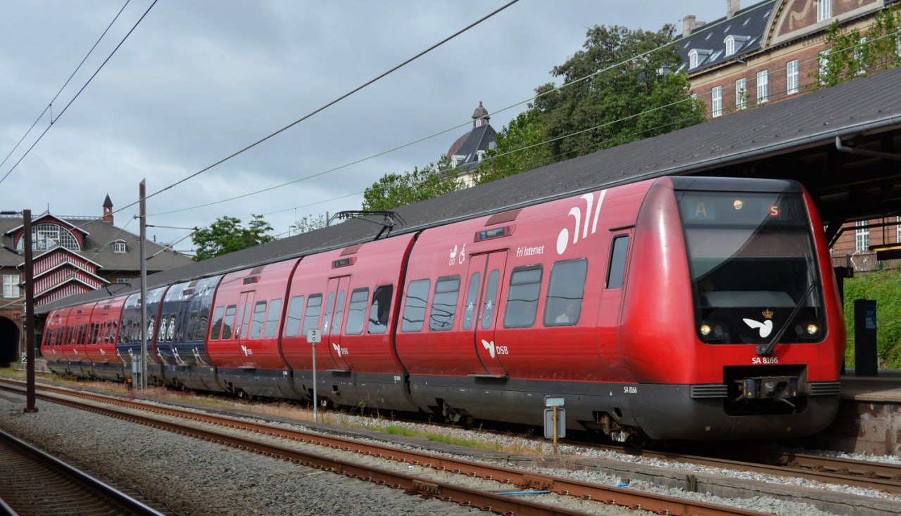 The electric train of the Copenhagen urban railway