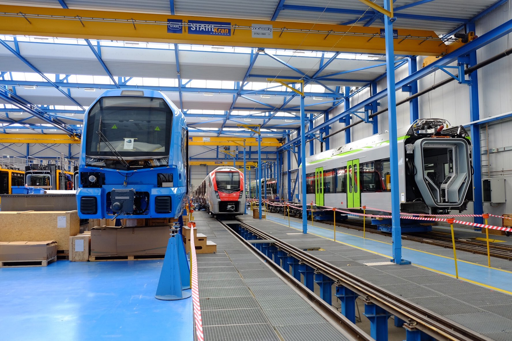 Manufacture of Stadler EMUs at the Bussnang plant in Switzerland