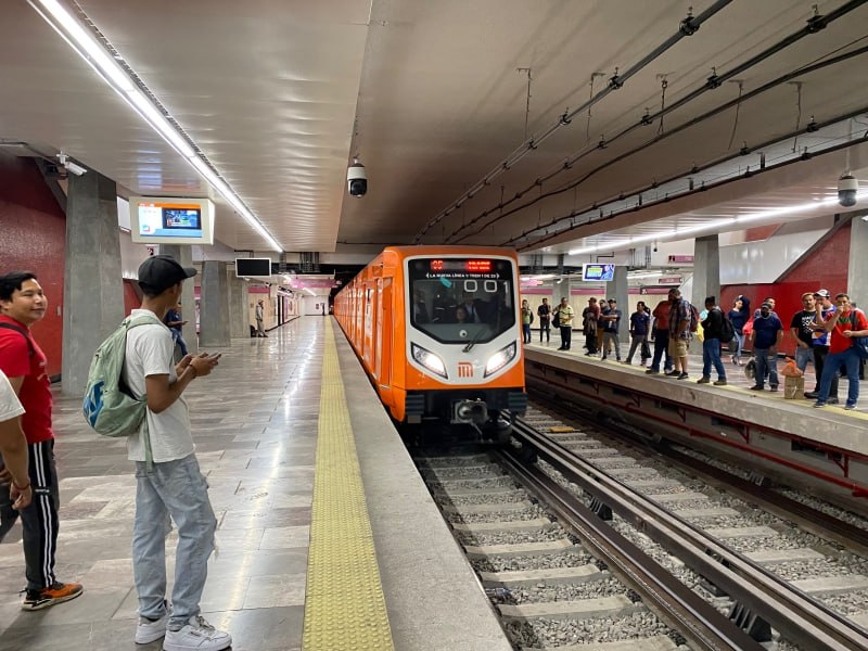 The CRRC train in Mexico City