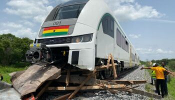 DMU by Pesa involved in accident on first day of trial run in Ghana