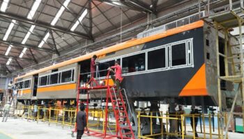 Indian RCF unveils assembly of first Vande Metro EMU