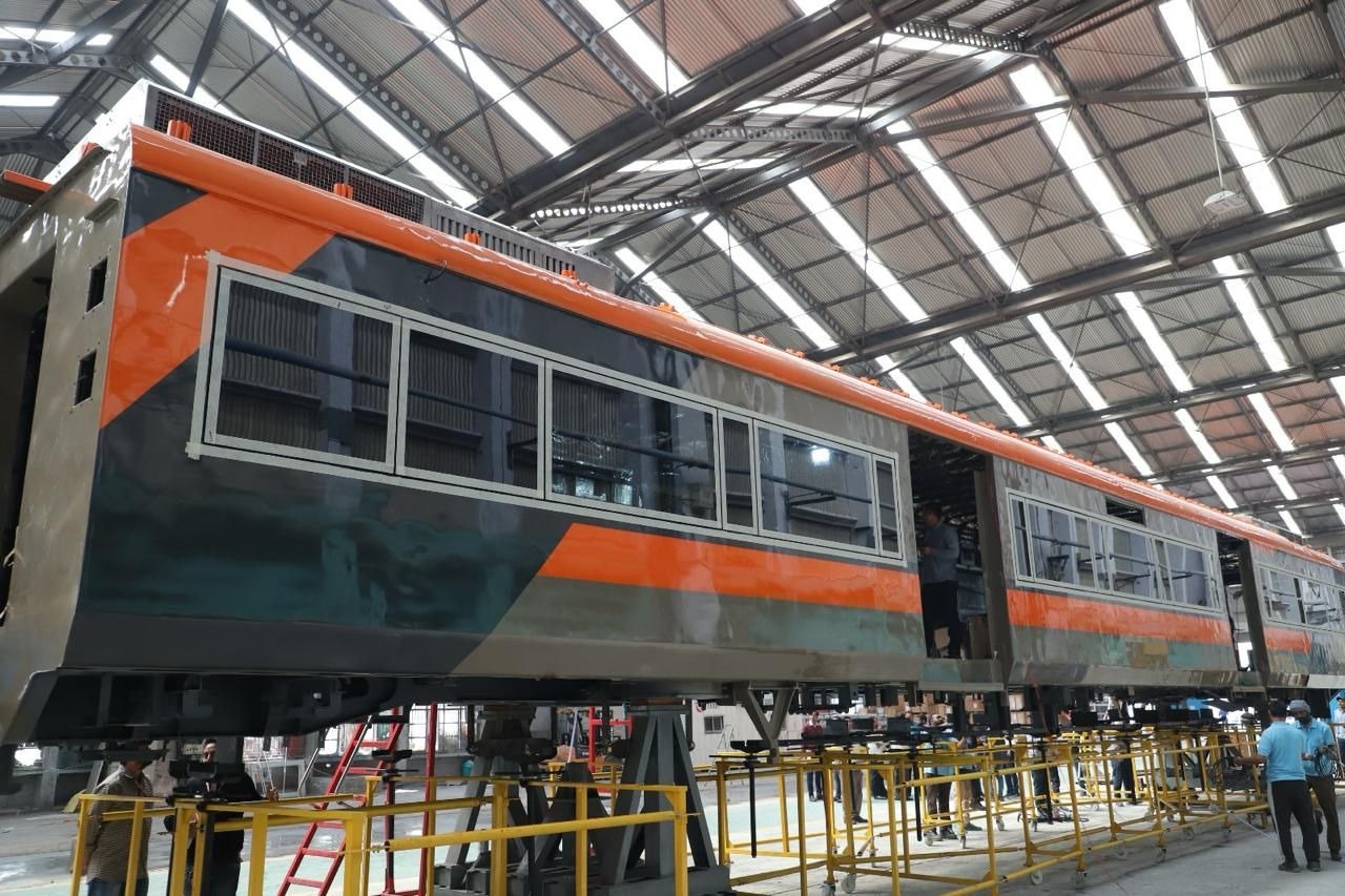 Assembly of a Vande Metro car at RCF's plant in Kapurthala