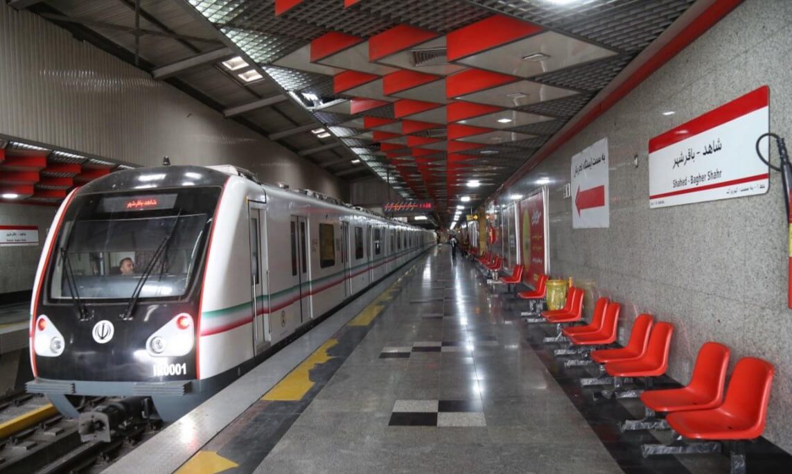 The first Iranian metro train in the Tehran metro