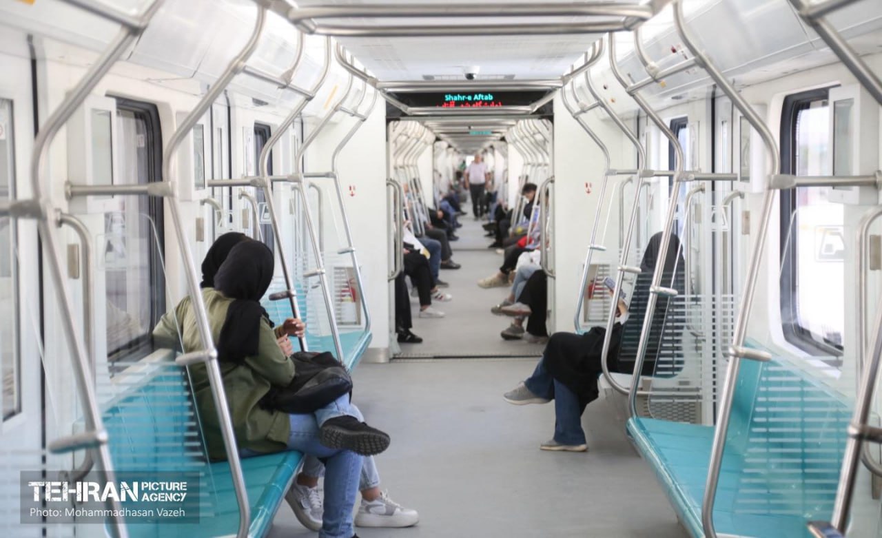 Interior of the first train for the Tehran metro